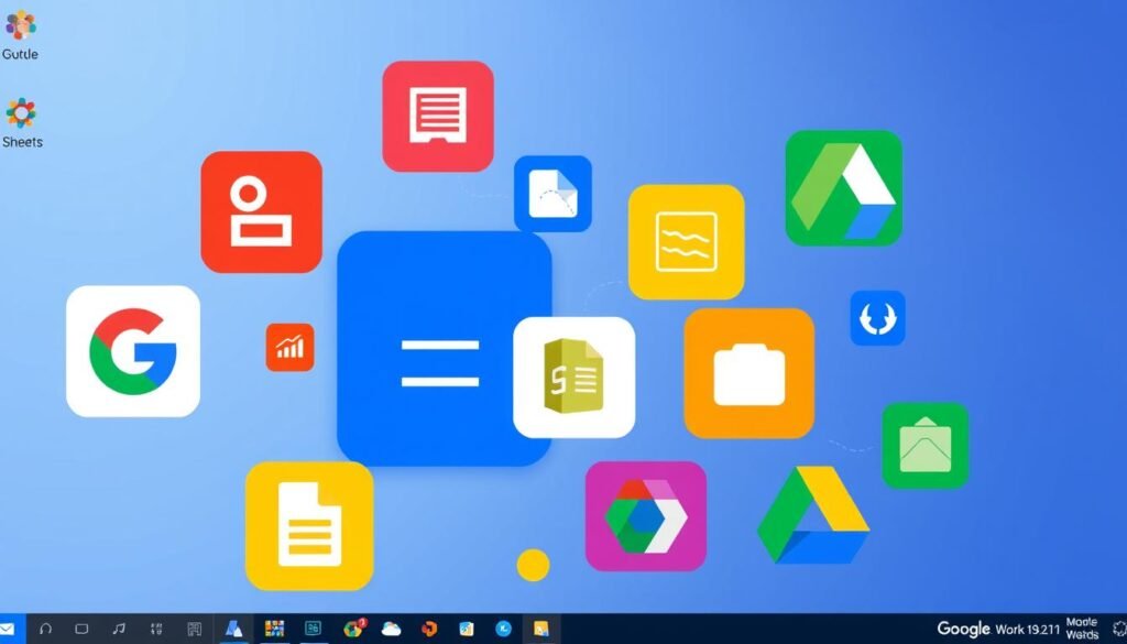 Google productivity apps image showing Google Workspace features