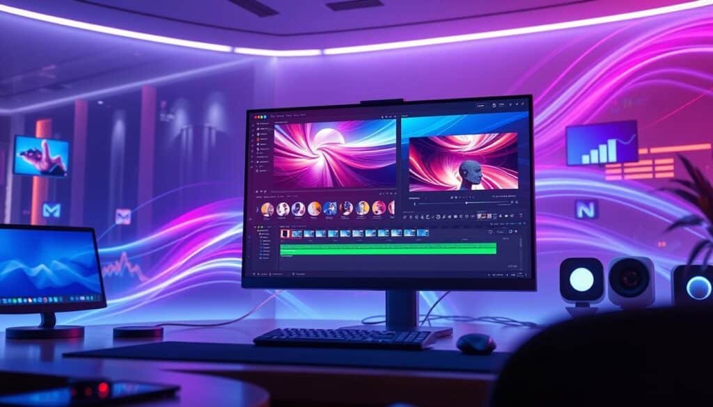 definition of AI video editing software